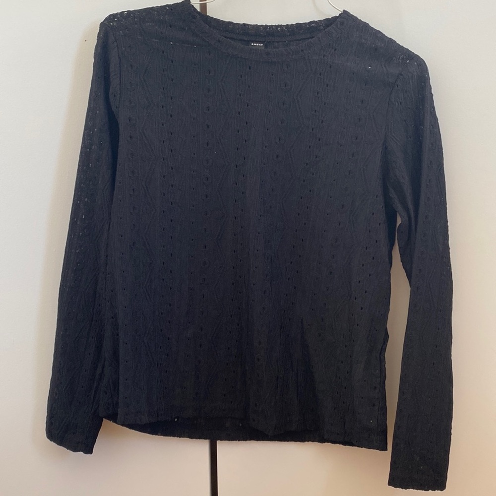 Shein longsleeve eyelet blouse size medium